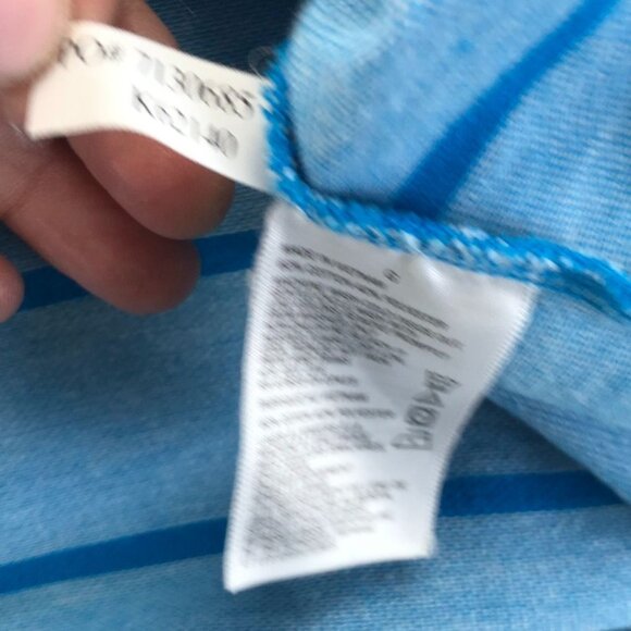 Nautica Mens Polo Shirt Large Striped Short Sleeve Classic Casual Travel Blue - Picture 6 of 10